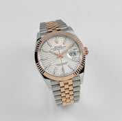 Rolex Datejust 36 126231 Rose Gold Stainless Steel Silver Fluted Motif Dial (2024)