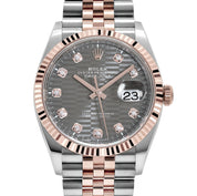Rolex Datejust 36 126231 Rose Gold Stainless Steel Slate Motif Diamond Dial (2023)