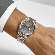 Rolex Datejust 36 126231 Rose Gold Stainless Steel Slate Motif Diamond Dial (2023)