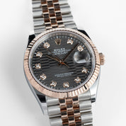 Rolex Datejust 36 126231 Rose Gold Stainless Steel Slate Motif Diamond Dial (2023)