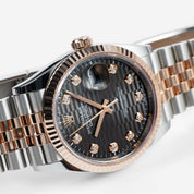 Rolex Datejust 36 126231 Rose Gold Stainless Steel Slate Motif Diamond Dial (2023)