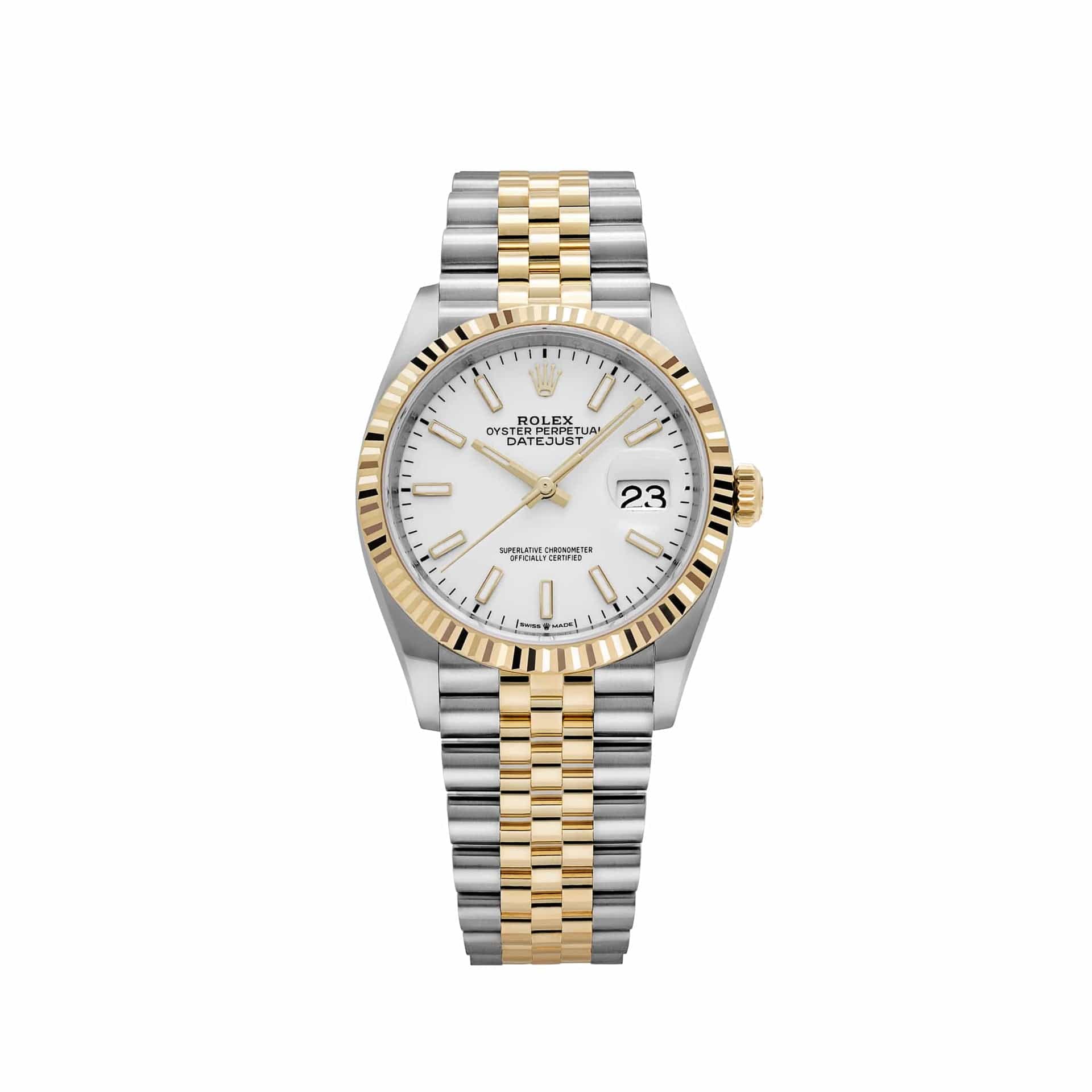 Rolex Datejust 36 126233 Stainless Steel Yellow Gold White Dial Jubilee (2024)