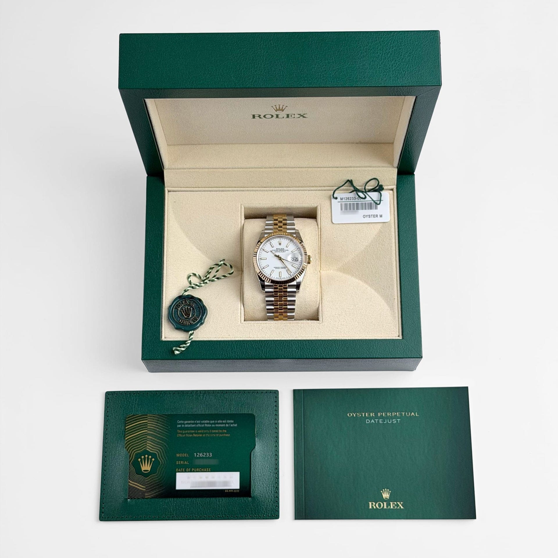 Rolex Datejust 36 126233 Stainless Steel Yellow Gold White Dial Jubilee (2024)