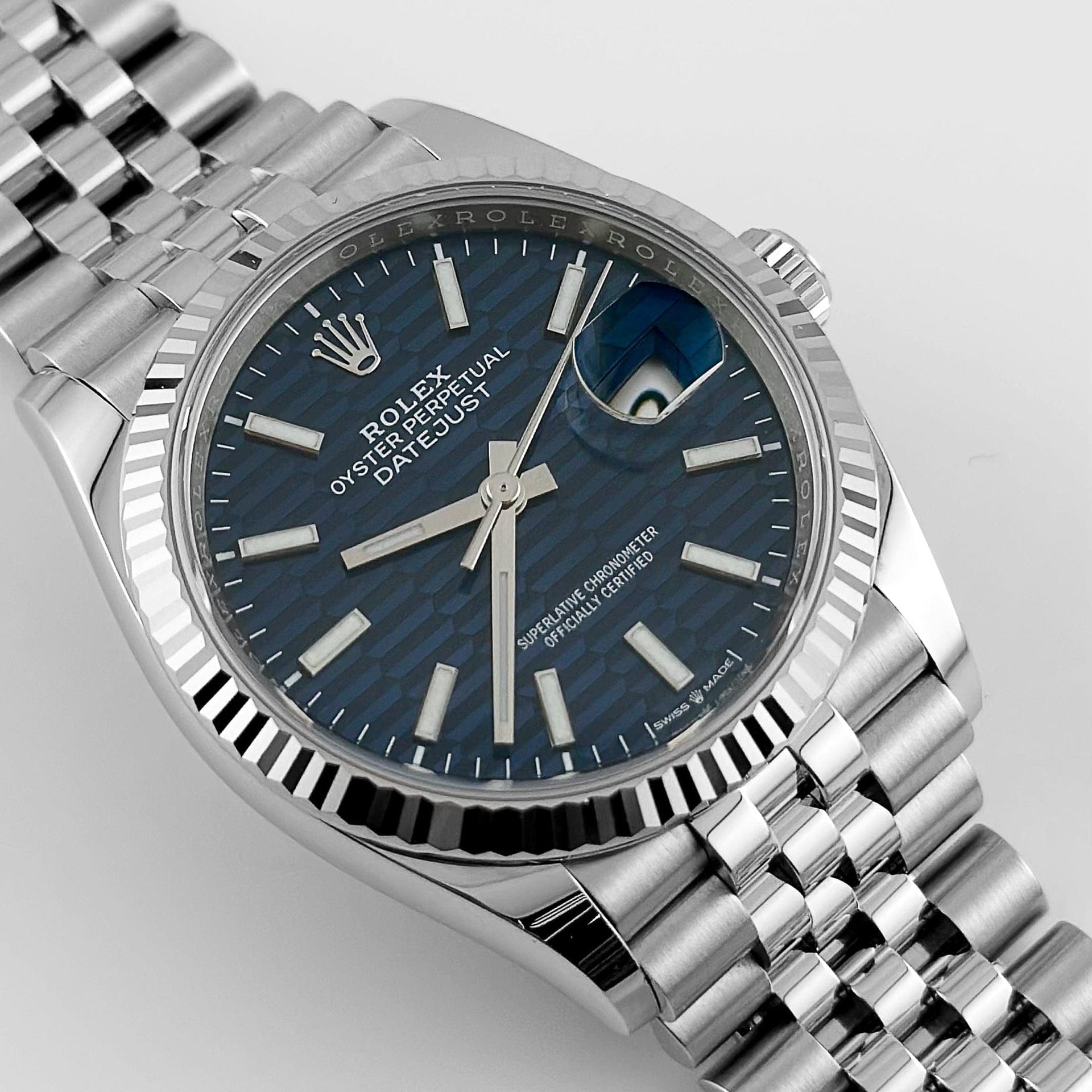 Rolex Datejust 36 126234 Stainless Steel Blue Motif Dial Jubilee (2023)