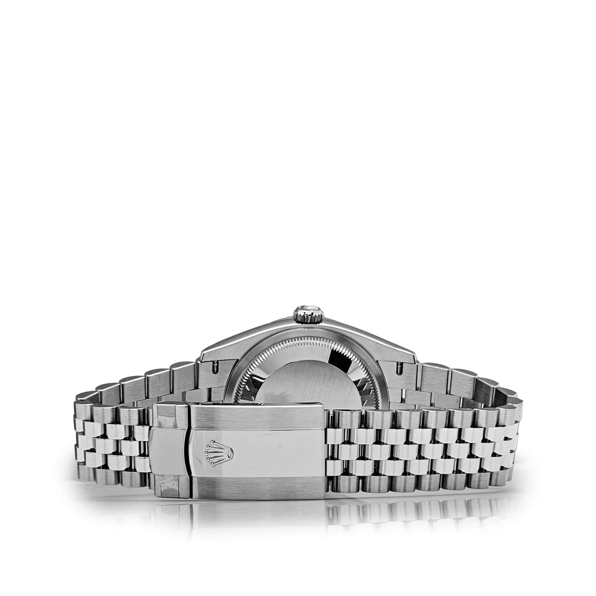 Rolex Datejust 126234 White Gold Stainless Steel Olive Green Palm Motif Dial