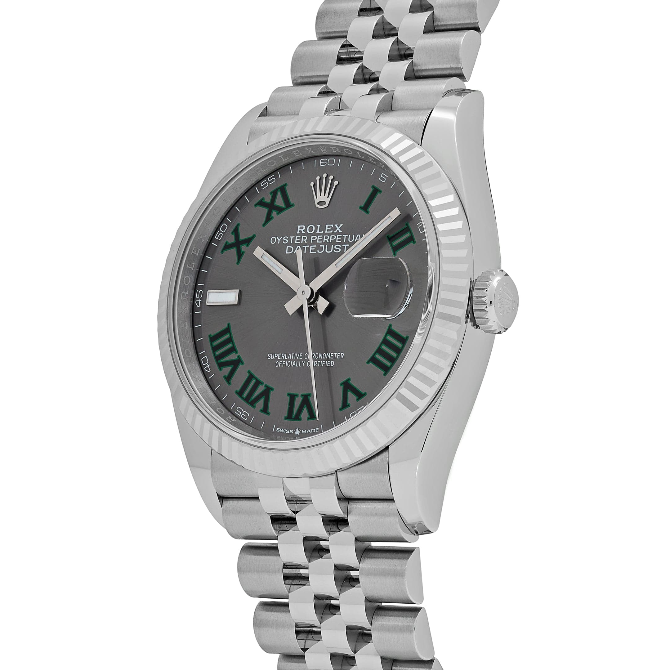 Rolex Datejust 36 126234 Stainless Steel Slate 'Wimbledon' Dial Jubilee (2025)