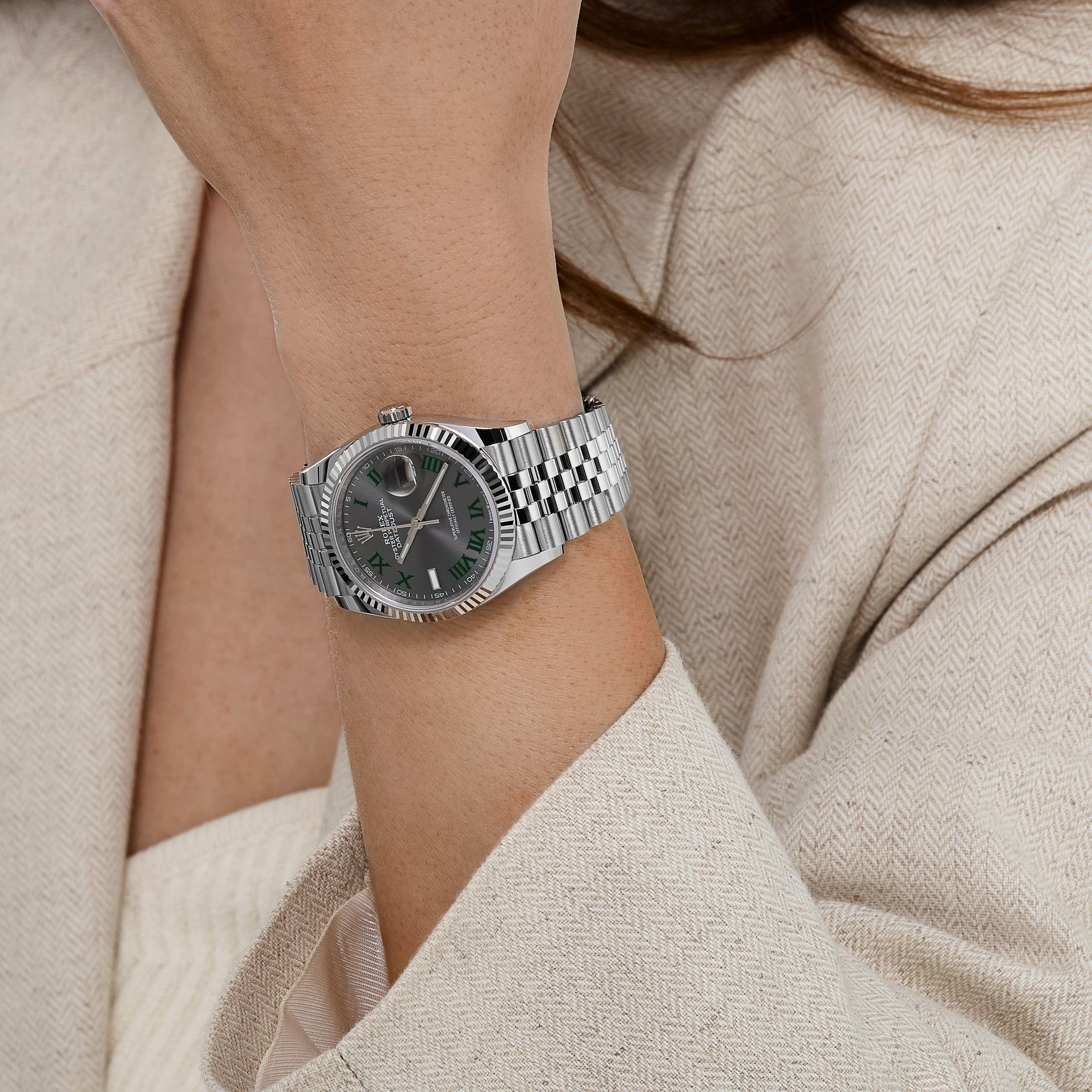 Rolex Datejust 36 126234 Stainless Steel Slate 'Wimbledon' Dial Jubilee