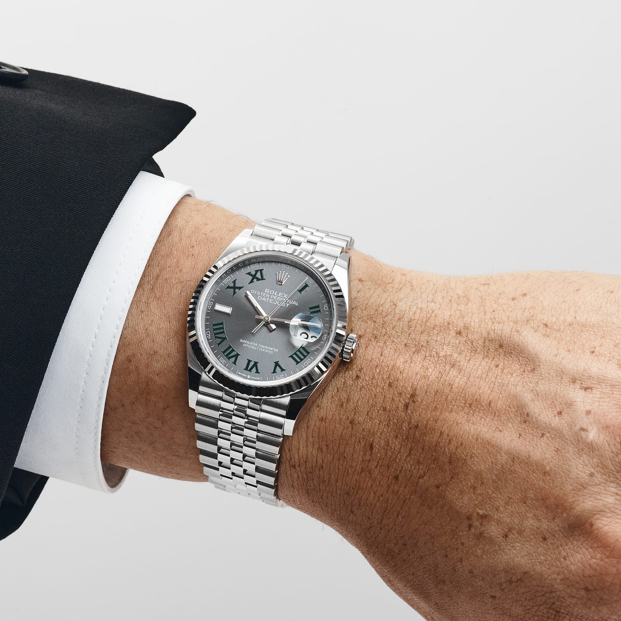 Rolex Datejust 36 126234 Stainless Steel Slate 'Wimbledon' Dial Jubilee