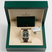 Rolex Datejust 36 126283RBR Stainless Steel Yellow Gold Olive Green Diamond Dial Diamond Bezel Oyster (2023)