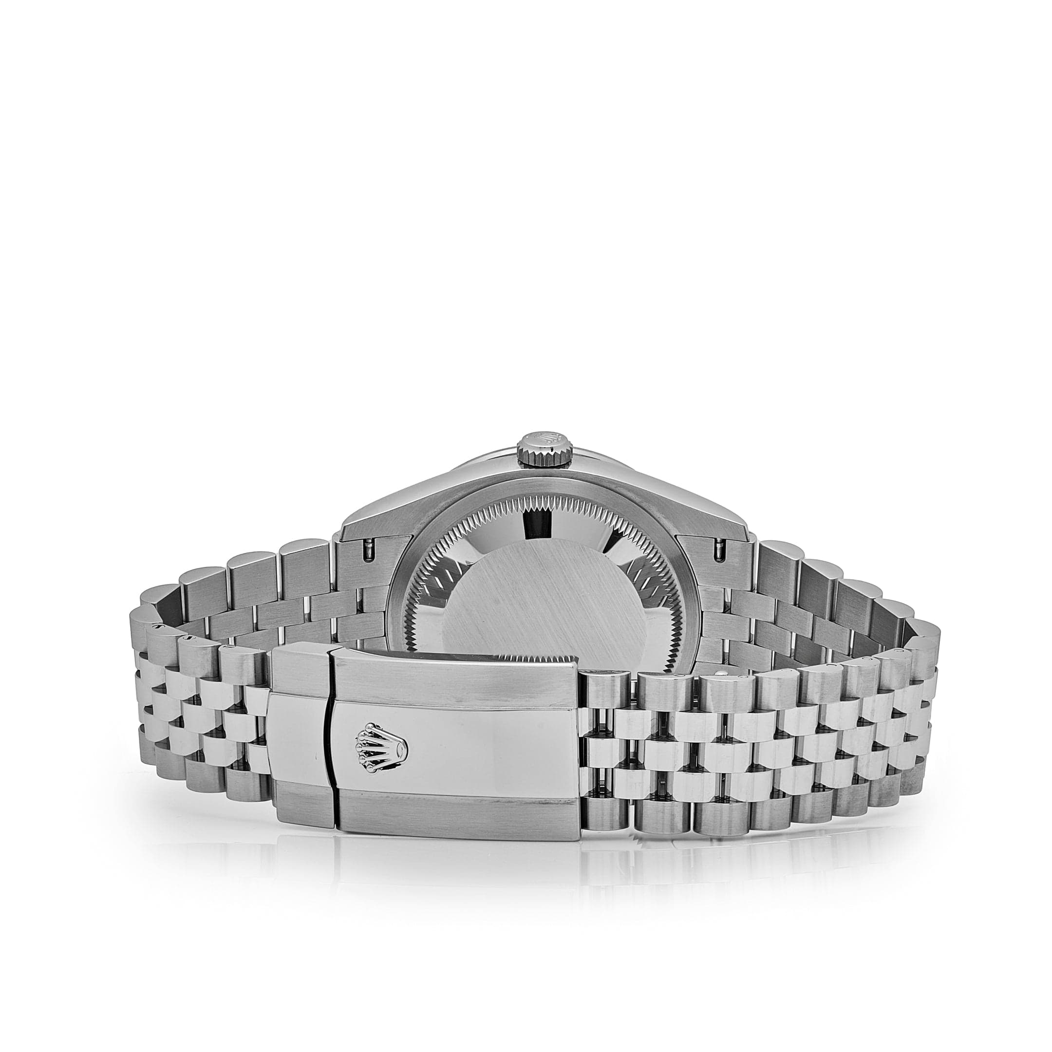 Rolex Datejust 36 126284RBR Stainless Steel Green Palm Frond Diamond Dial Diamond Bezel