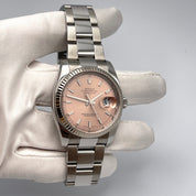 Luxury Watch Rolex Datejust 36 Stainless Steel Pink Dial Oyster 116234 Wrist Aficionado