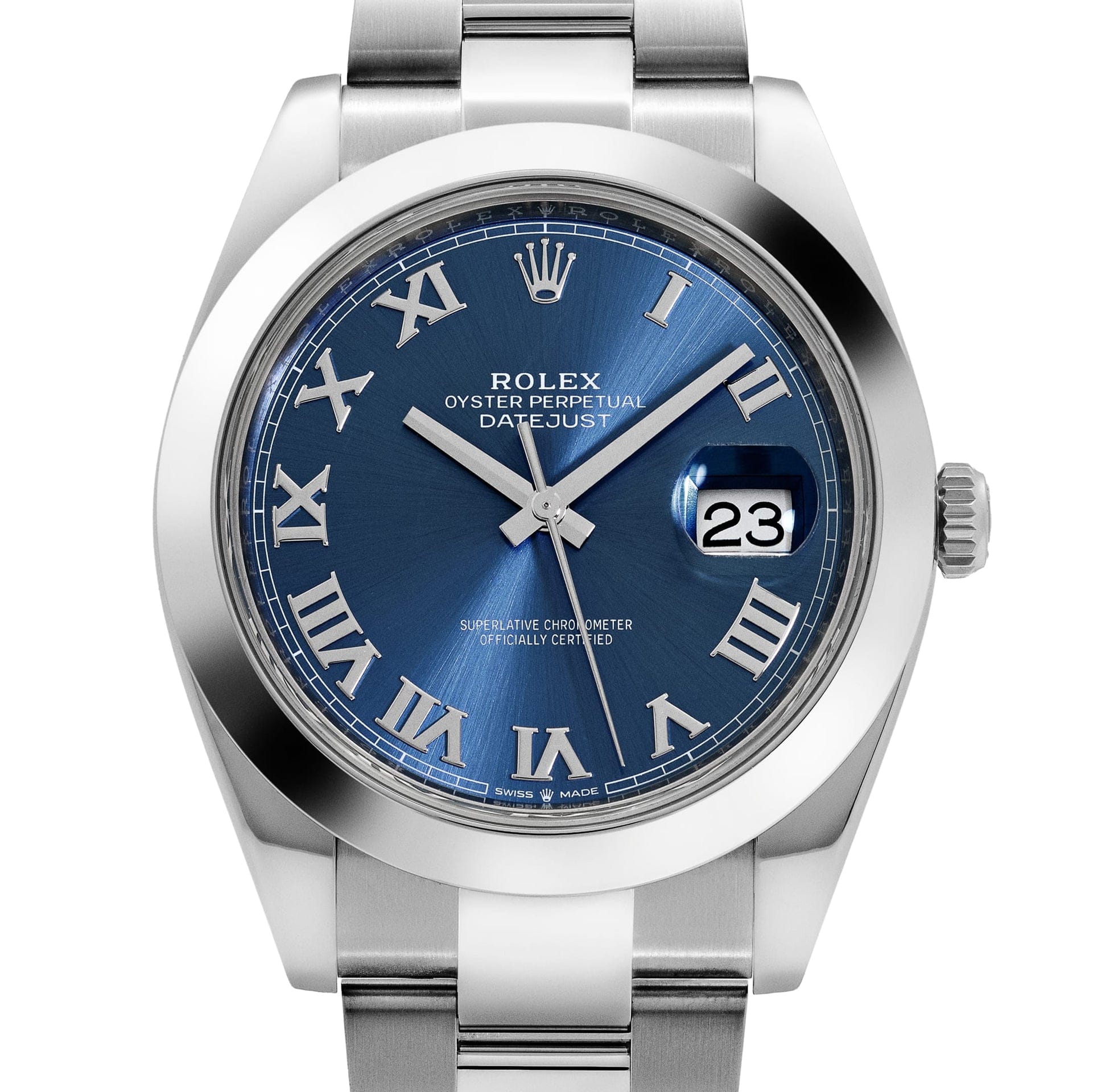 Rolex Datejust 41 126300 Stainless Steel Blue Roman Dial Oyster (2024)
