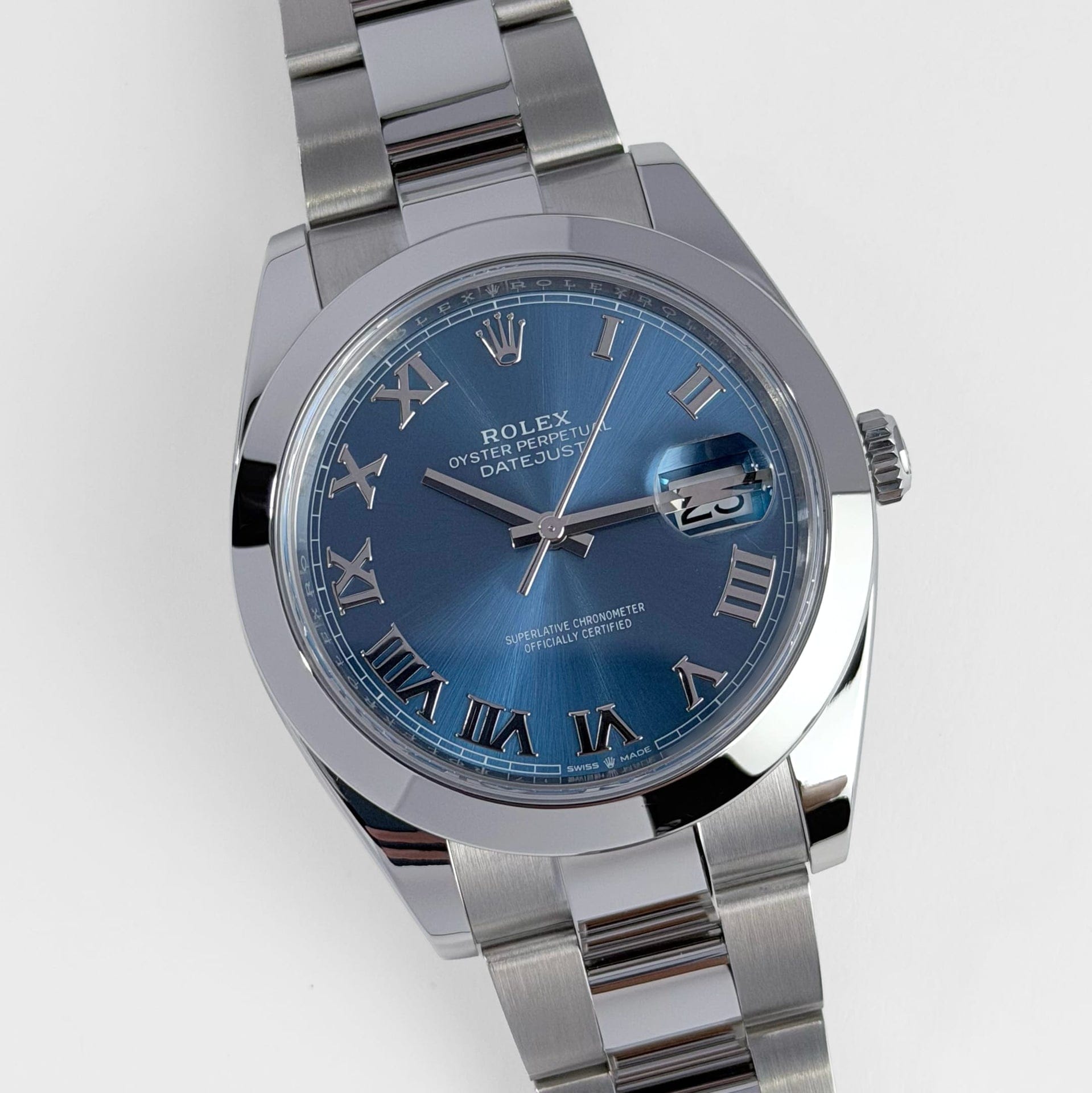 Rolex Datejust 41 126300 Stainless Steel Blue Roman Dial Oyster (2024)