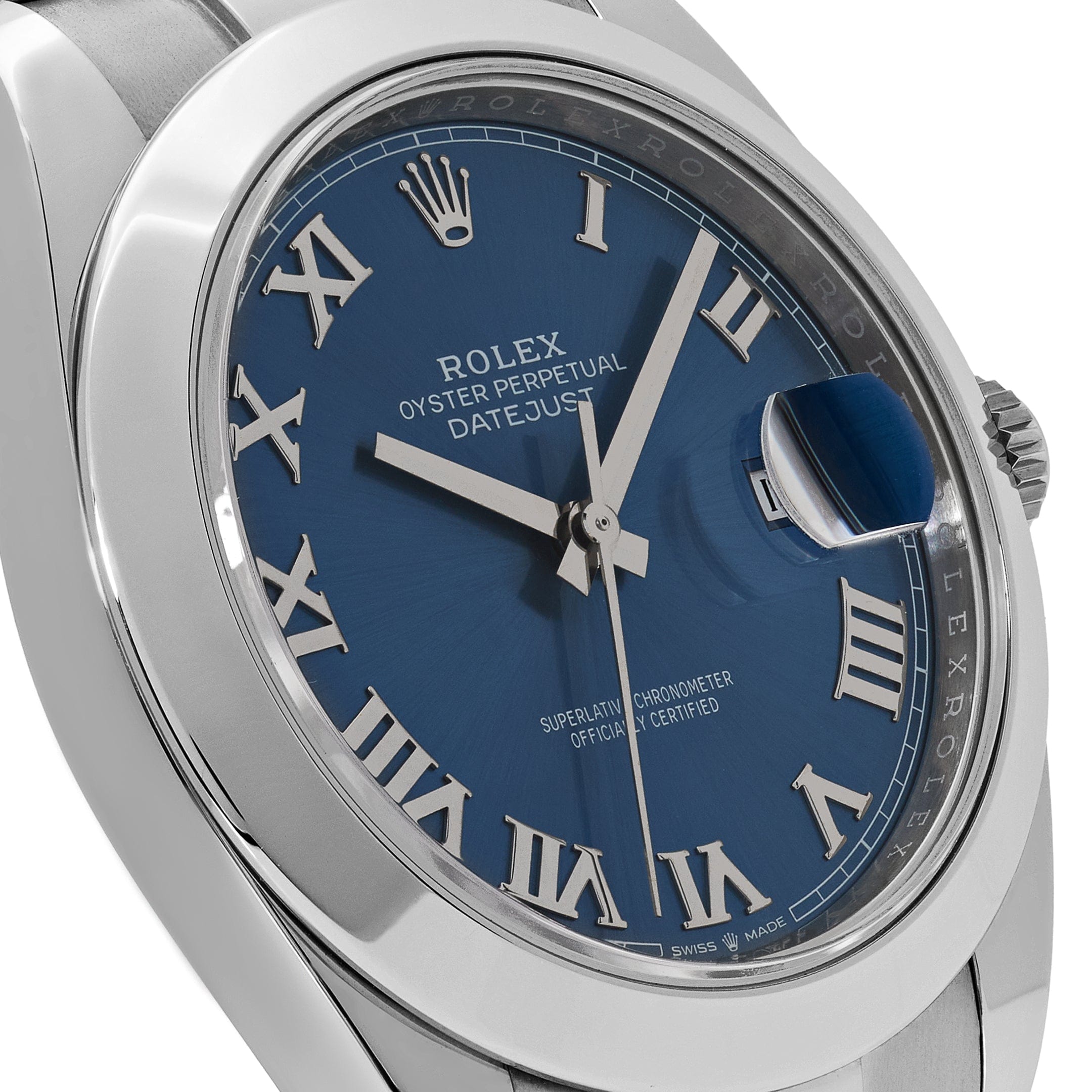 Rolex Datejust 41 126300 Stainless Steel Blue Roman Dial Oyster (2025)