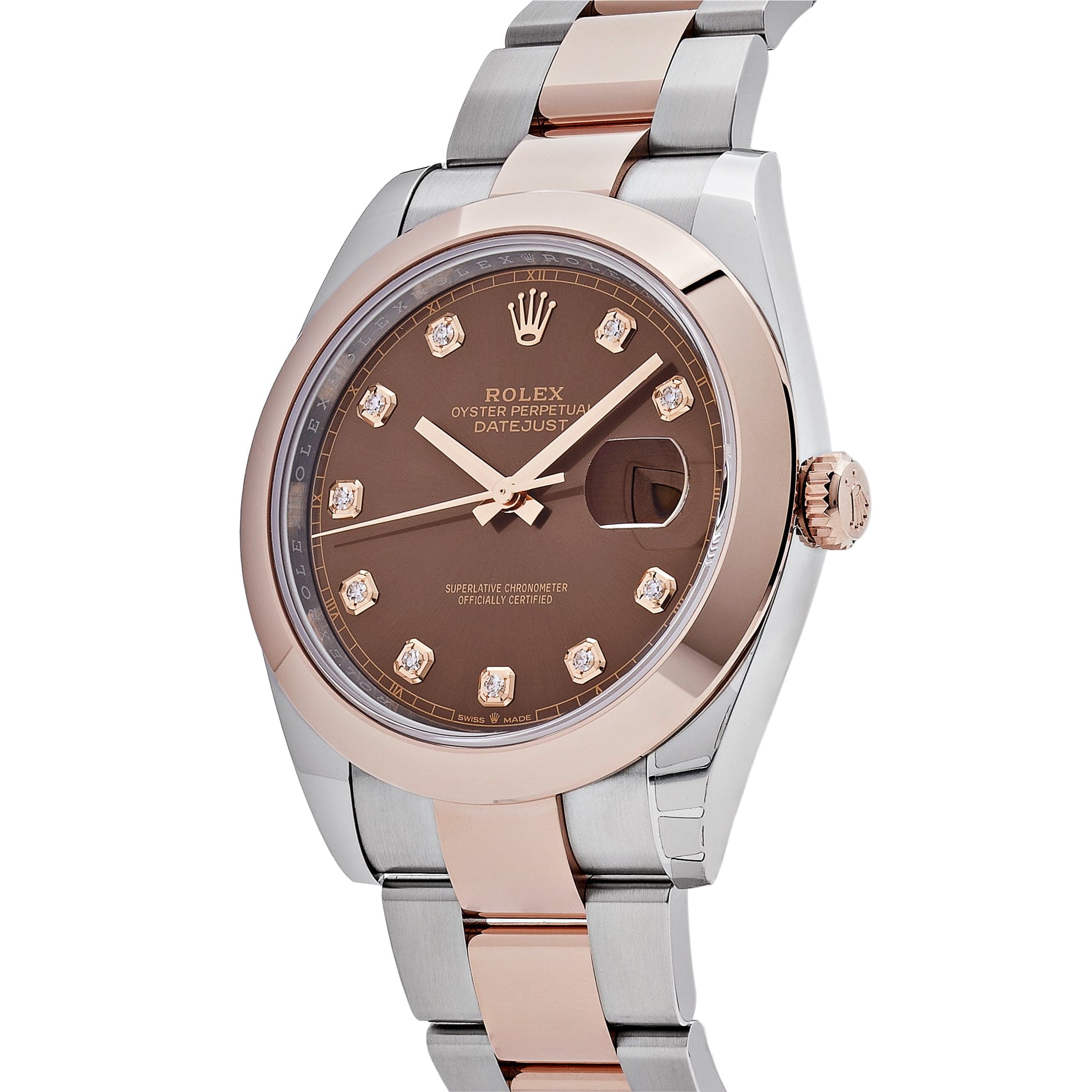 Rolex Datejust 41 126301 Rose Gold Stainless Steel Chocolate Diamond Dial (2023)