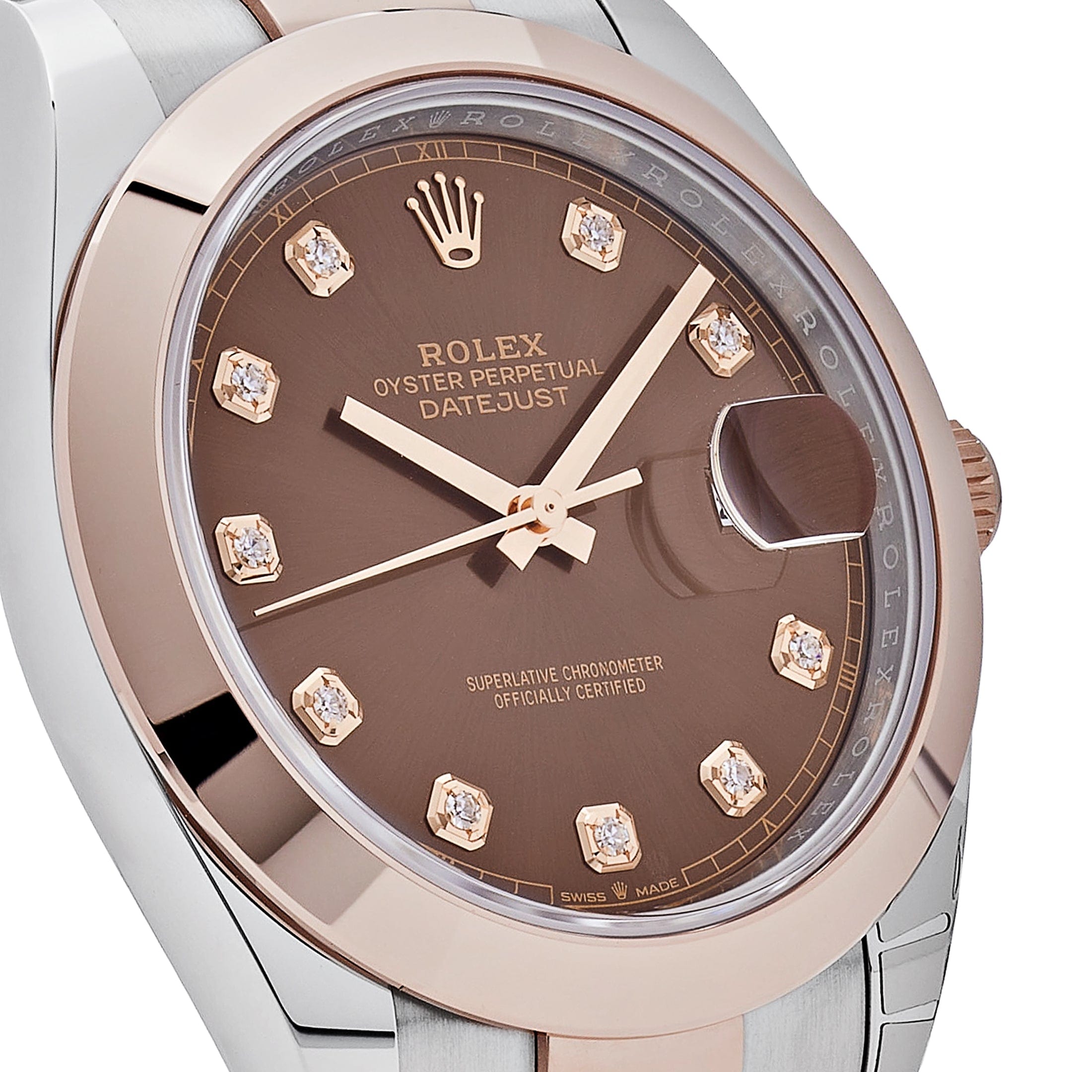 Rolex Datejust 41 126301 Rose Gold Stainless Steel Chocolate Diamond Dial (2023)