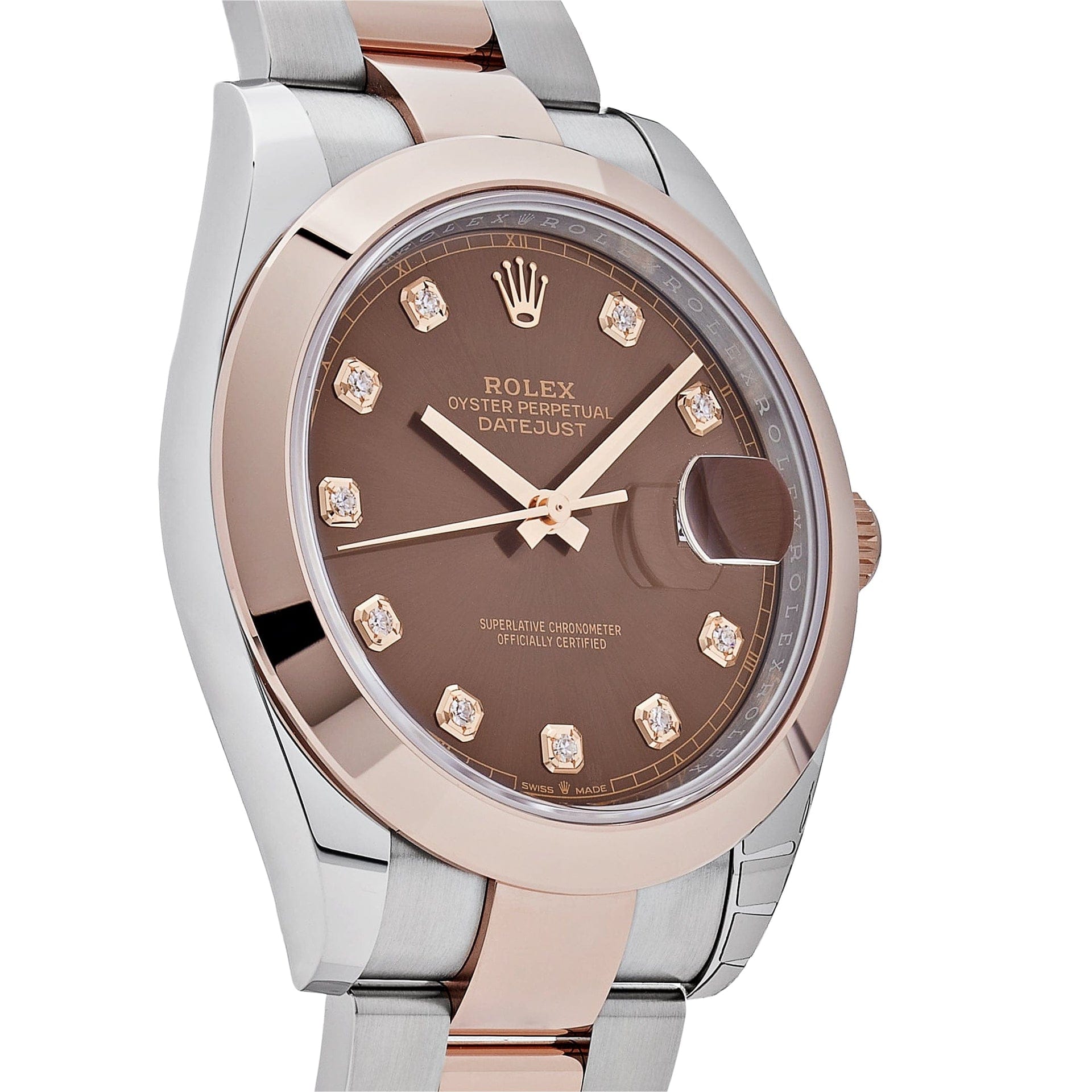 Rolex Datejust 126301 Rose Gold and  Stainless Steel Chocolate Diamond Dial (2023)