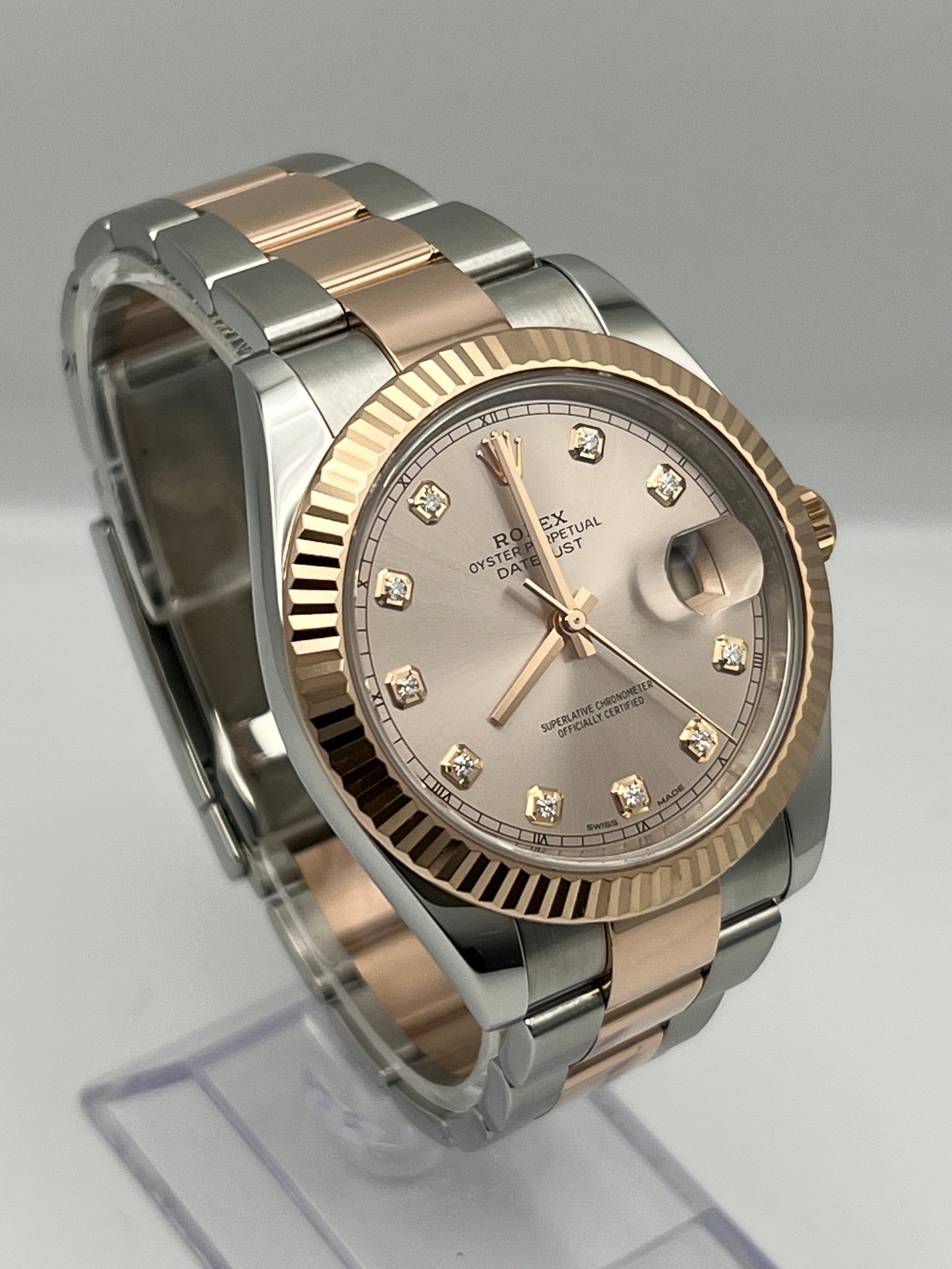Rolex Datejust 41 126331 Rose Gold Stainless Steel Sundust Diamond Dial (2022)