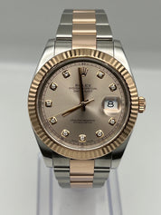Rolex Datejust 41 126331 Rose Gold Stainless Steel Sundust Diamond Dial (2022)