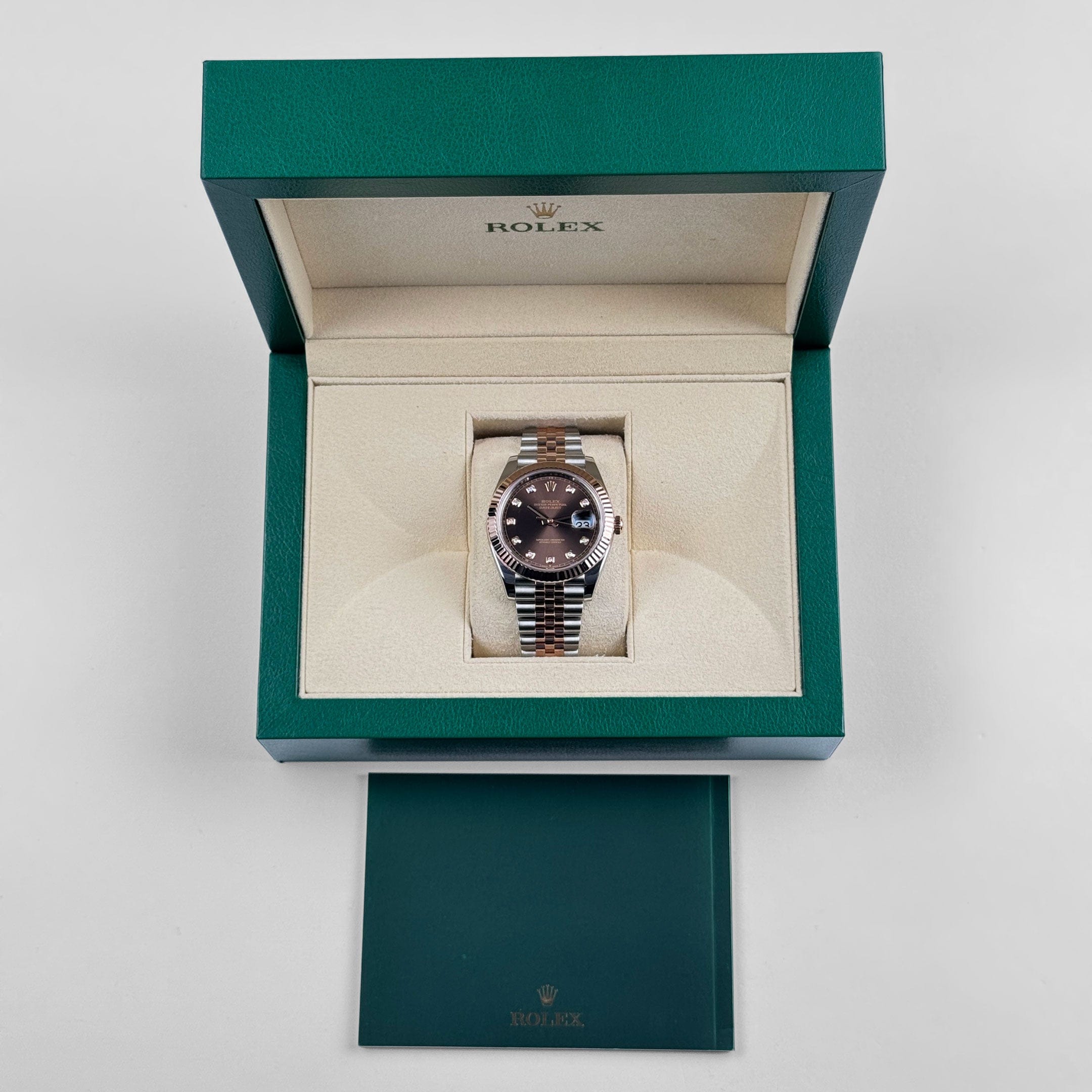 Rolex Datejust 41 126331 Stainless Steel Rose Gold Chocolate Diamond Dial Jubilee (2023)