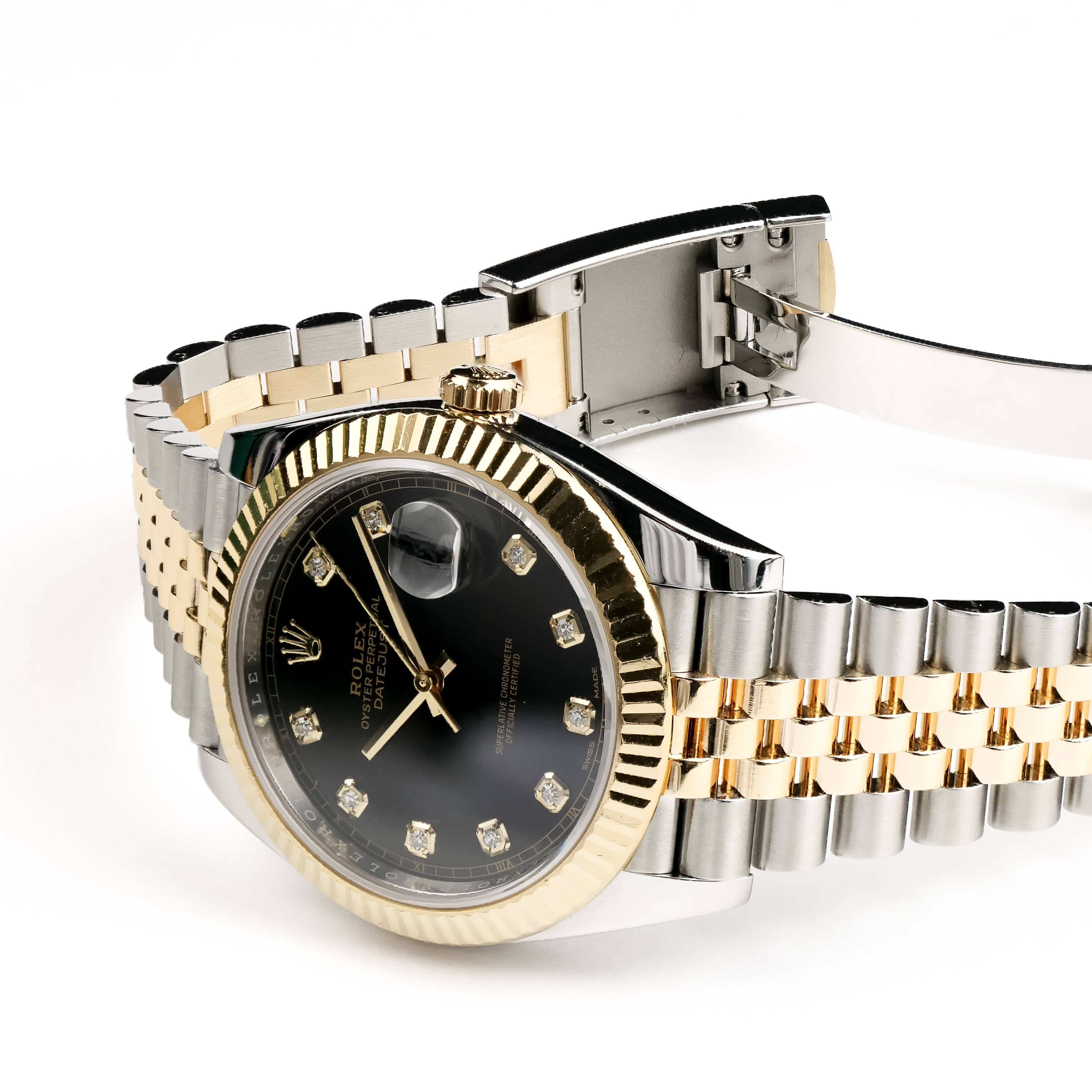 Rolex Datejust 41 126333 Stainless Steel Yellow Gold Black Diamond Dial Jubilee (2018)