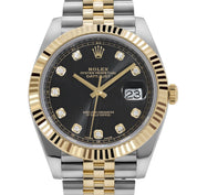 Rolex Datejust 41 126333 Stainless Steel Yellow Gold Black Diamond Dial Jubilee (2025)