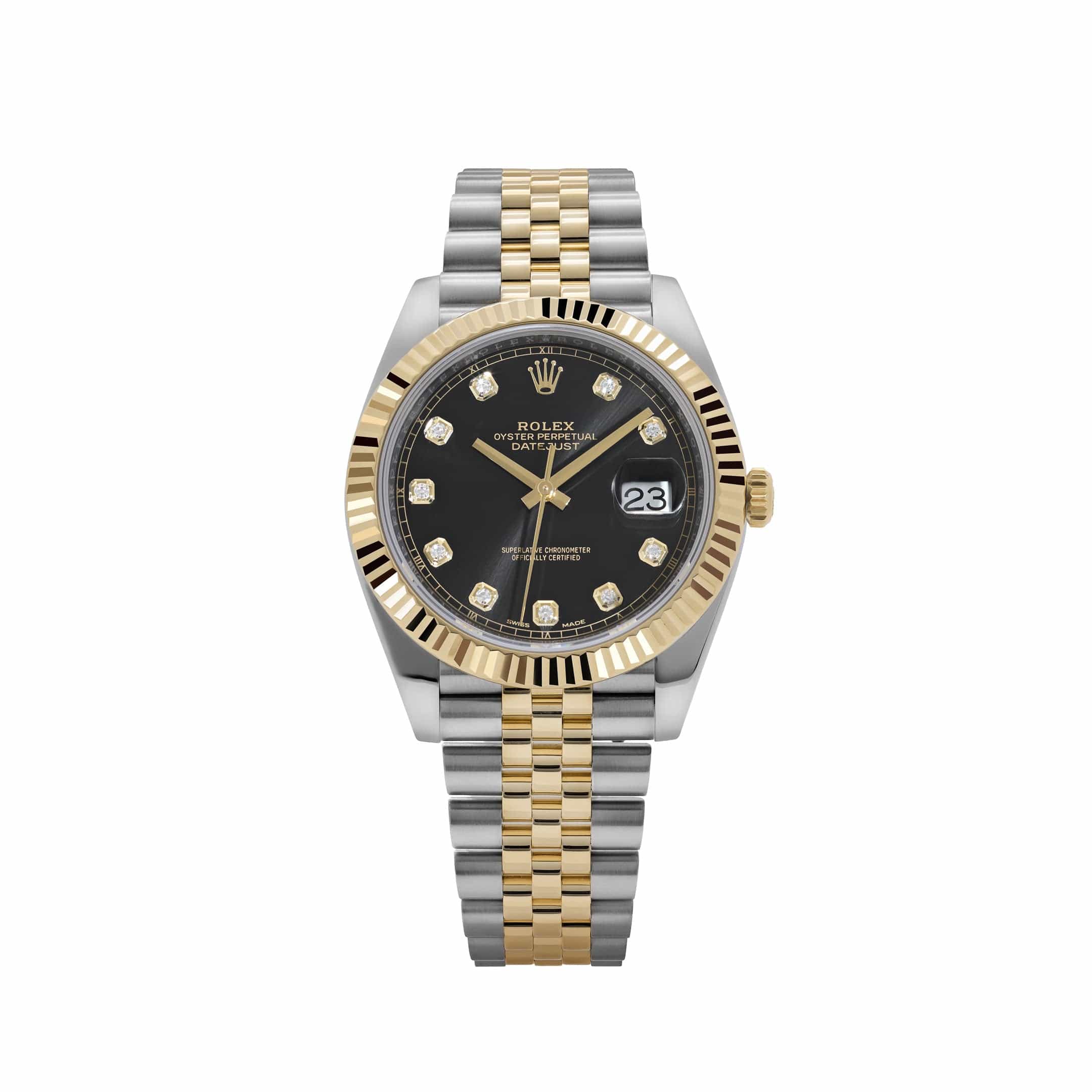 Rolex Datejust 41 126333 Stainless Steel Yellow Gold Black Diamond Dial Jubilee (2025)