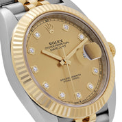Rolex Datejust 41 126333 Yellow Gold Stainless Steel Champagne Diamond Dial Jubilee (2025)