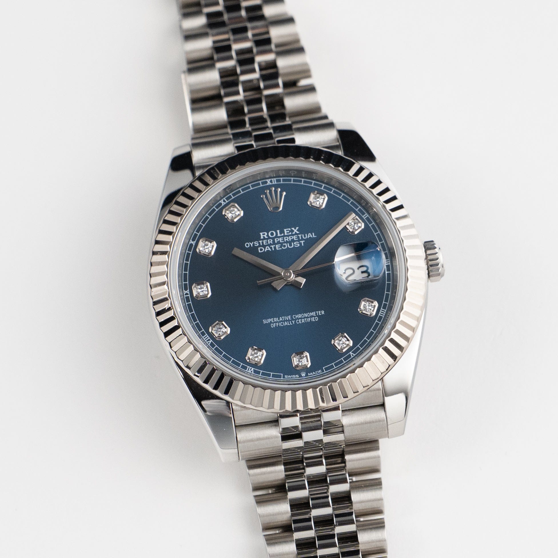 Rolex Datejust 41 126334 Stainless Steel Blue Diamond Dial Jubilee (2021)