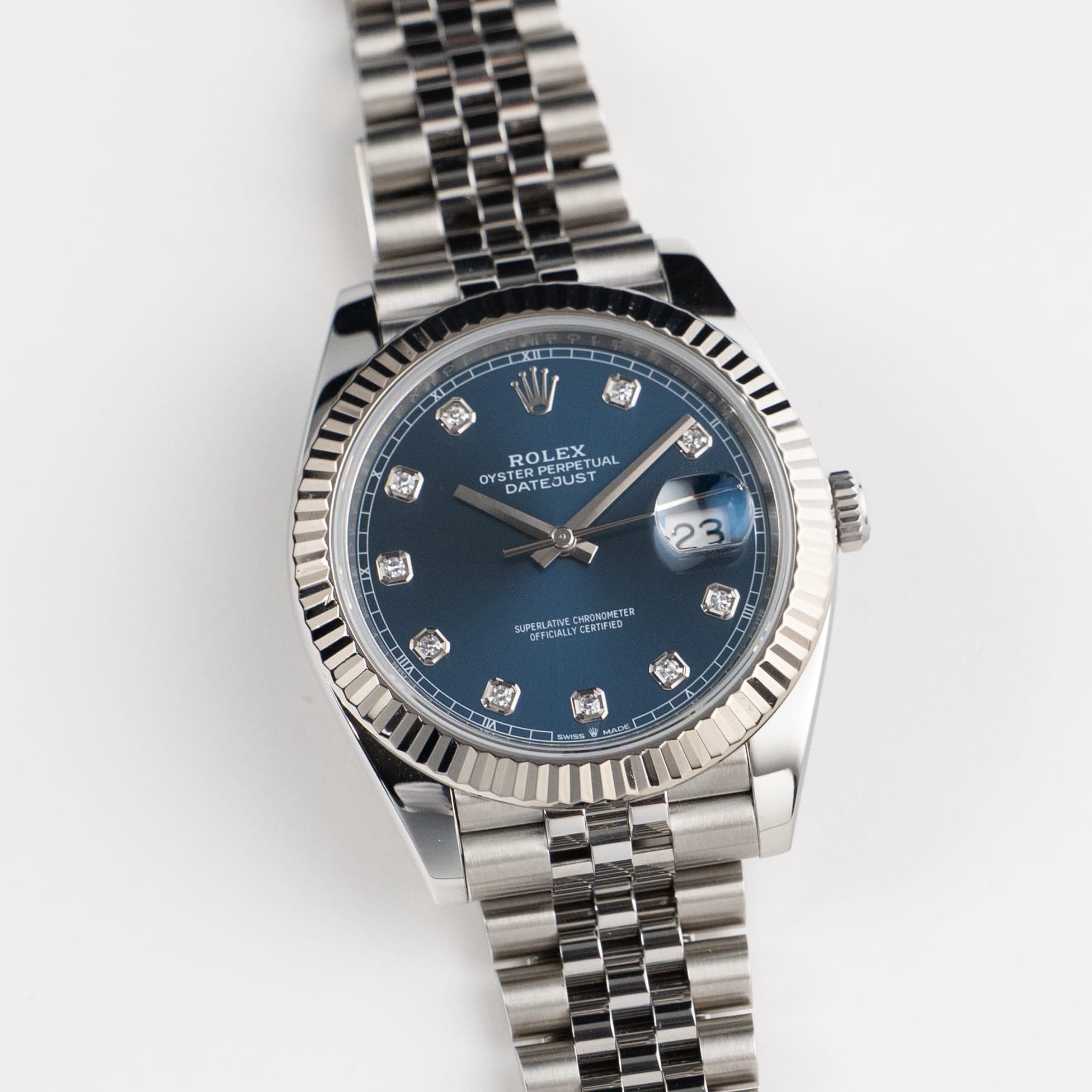 Rolex Datejust 41 126334 Stainless Steel Blue Diamond Dial Jubilee (2021)
