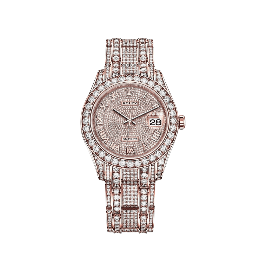 Luxury Watch Rolex Datejust Pearlmaster 39 Diamond Paved 86405RBR Wrist Aficionado