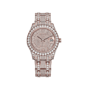 Luxury Watch Rolex Datejust Pearlmaster 39 Diamond Paved 86405RBR Wrist Aficionado