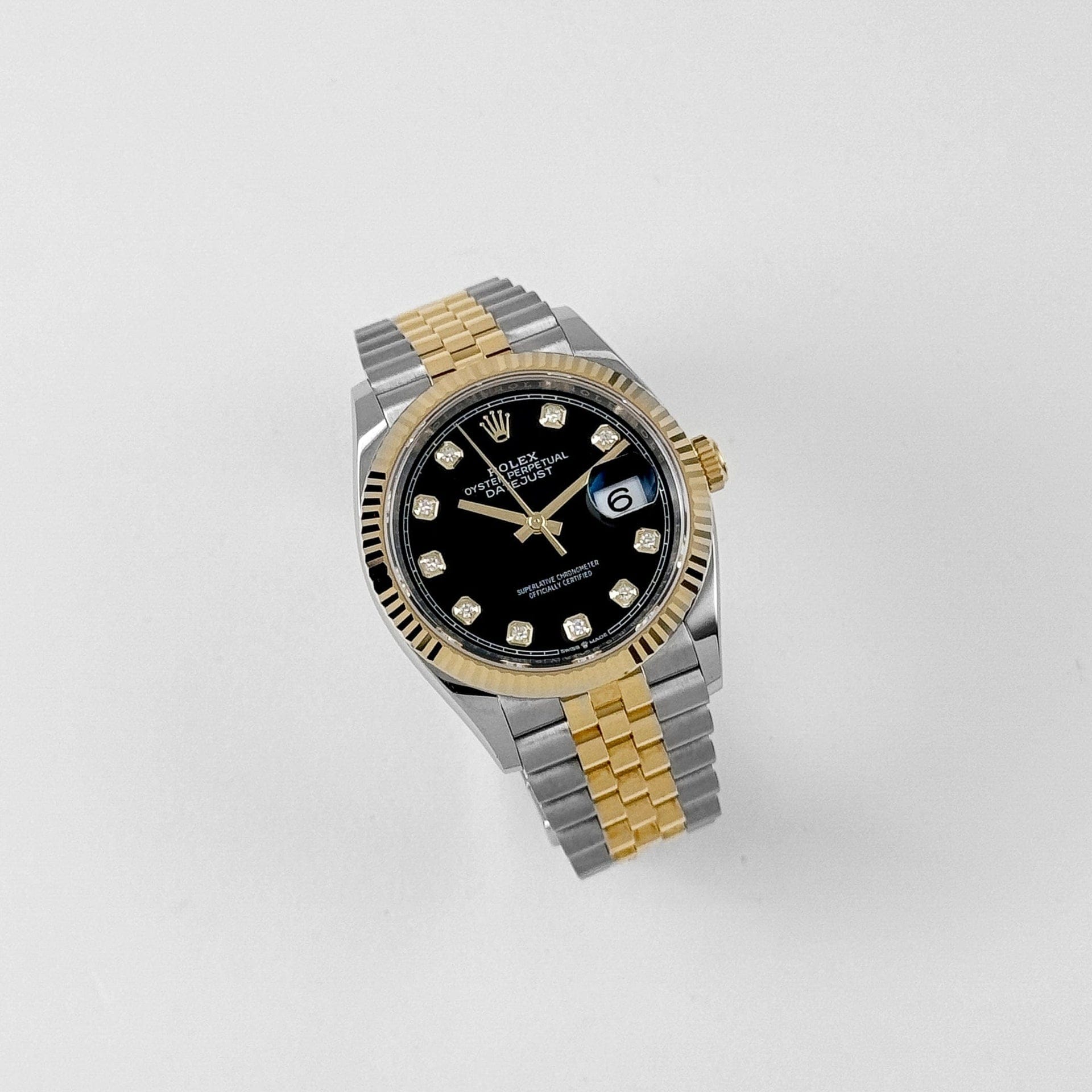 Rolex Datejust36 126233 Stainless Steel Yellow Gold Black Diamond Dial Jubilee (2024)