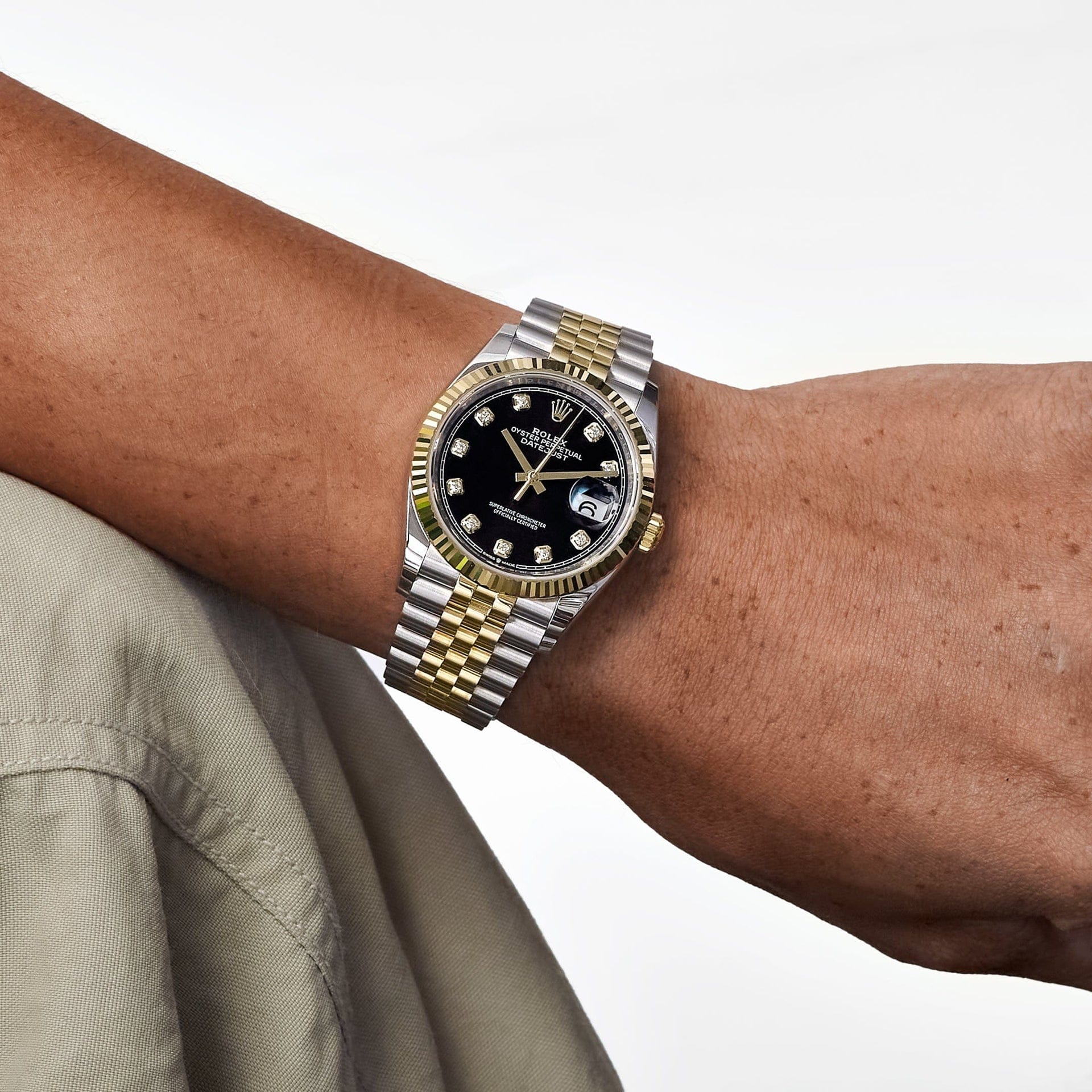 Rolex Datejust36 126233 Stainless Steel Yellow Gold Black Diamond Dial Jubilee (2024)