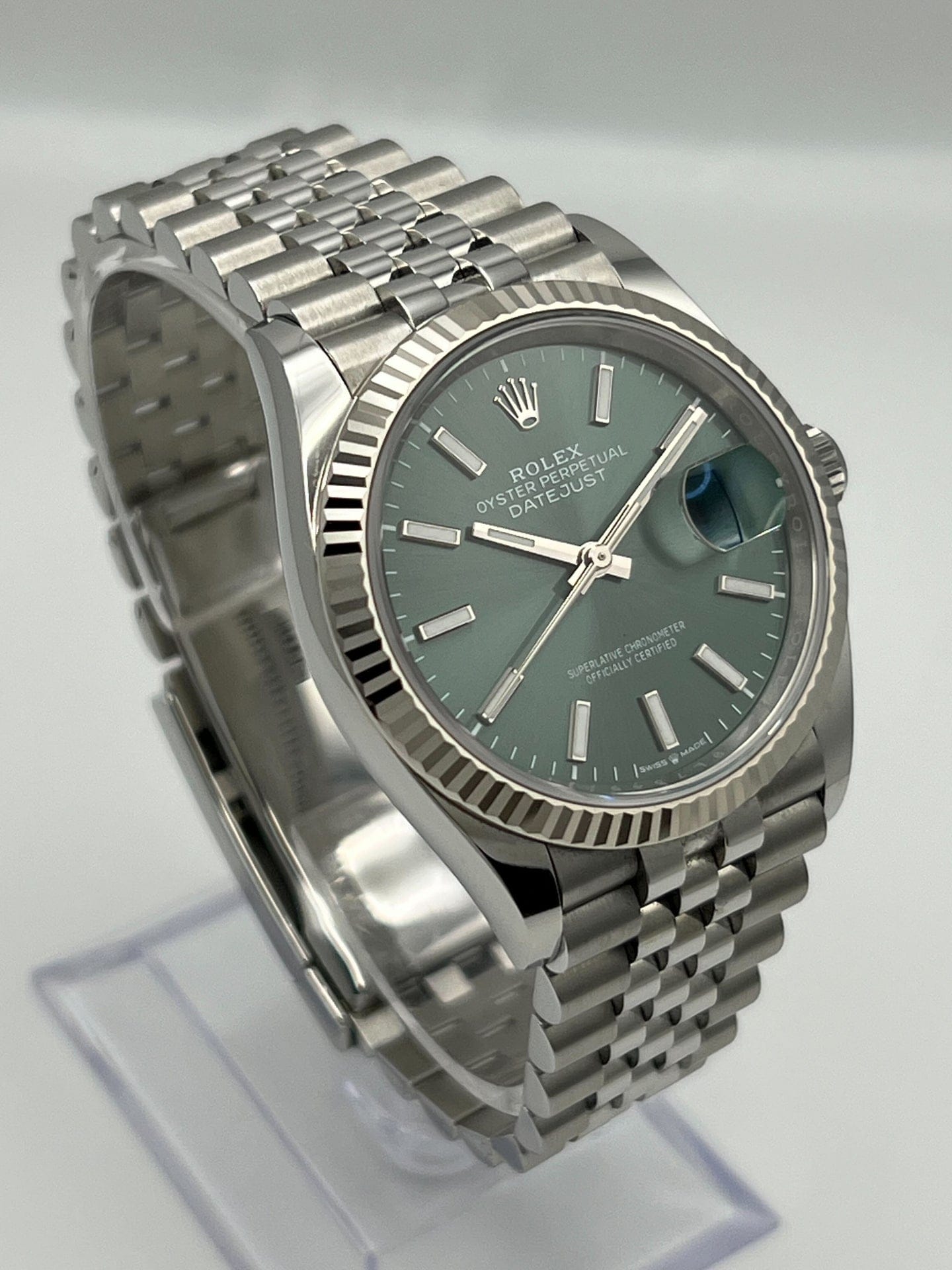 Rolex Datejust36 126234 Stainless Steel Mint Green Dial Jubilee