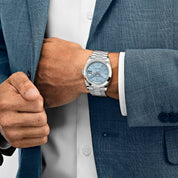 Rolex Day-Date 228206 40 Platinum Ice Blue Diagonal Motif Dial