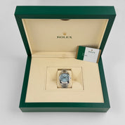 Rolex Day-Date 228206 40 Platinum Ice Blue Diagonal Motif Dial (2017)