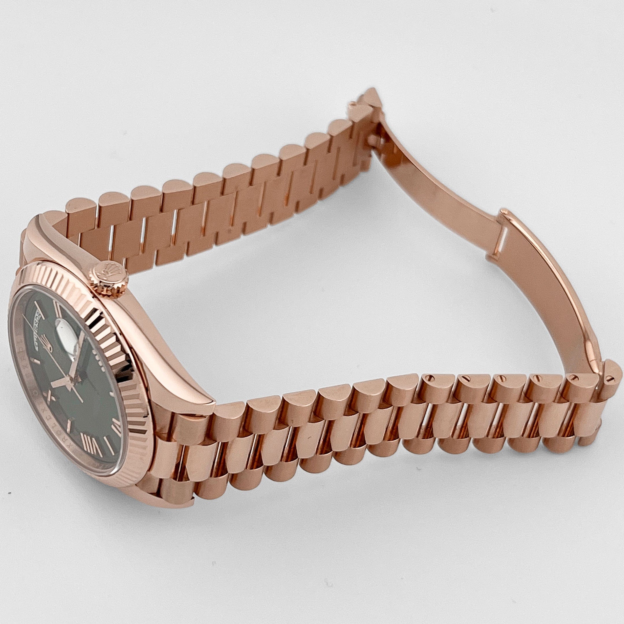 Rolex Day-Date 228235 Rose Gold Olive Green Dial (2023)