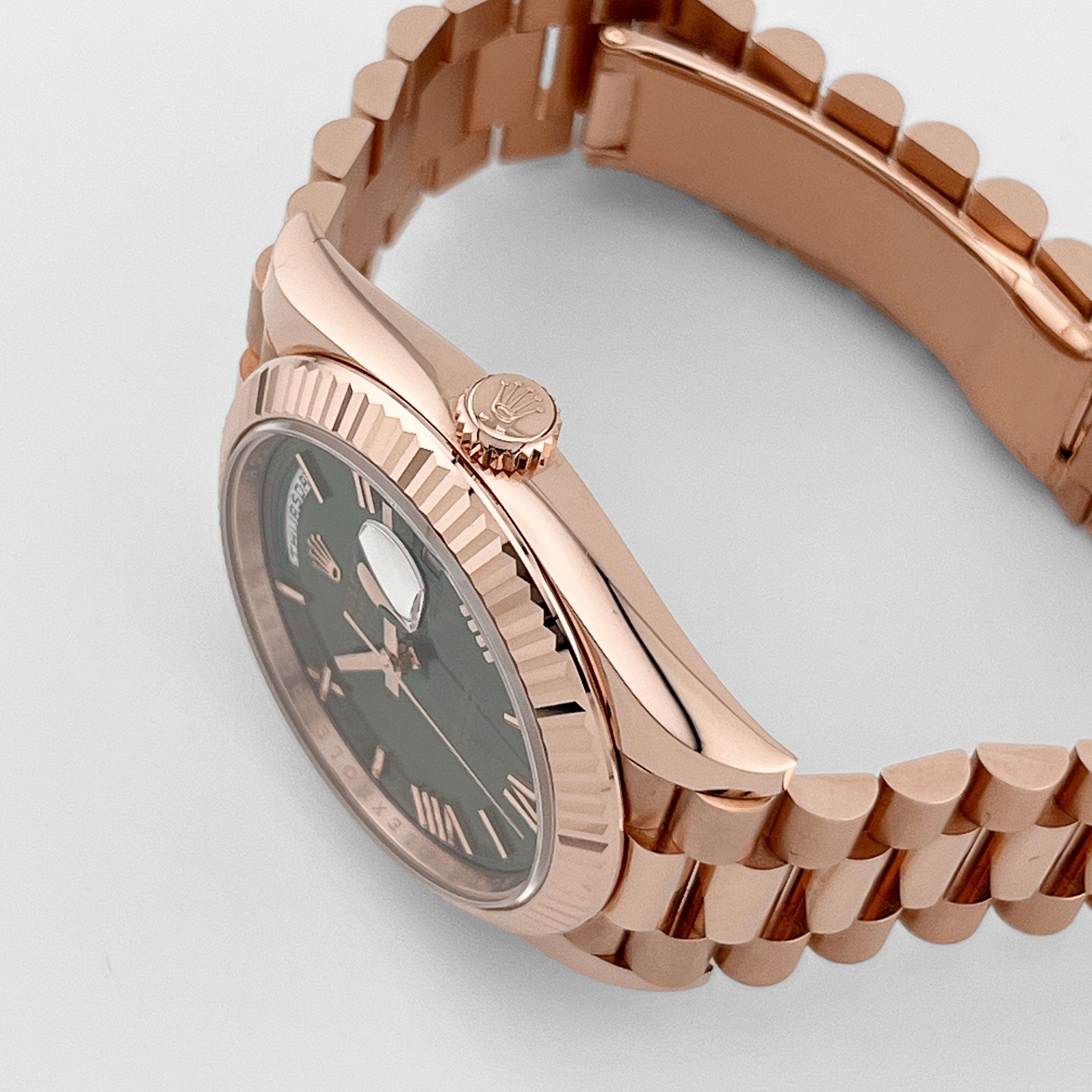 Rolex Day-Date 228235 Rose Gold Olive Green Dial (2023)