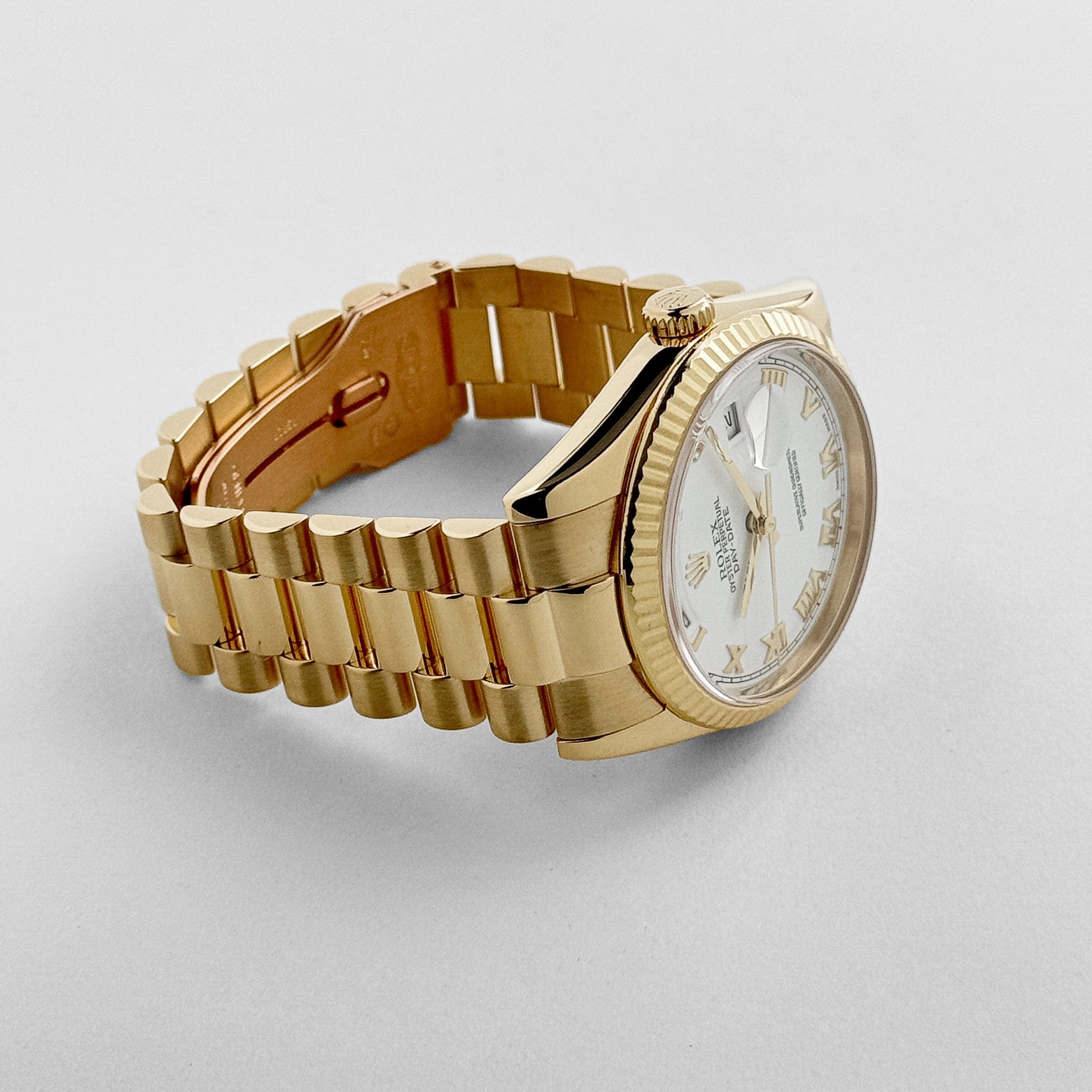 Rolex Day-Date 36 118238 Yellow Gold White Roman Numerals Dial