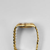 Rolex Day-Date 36 118398BR Yellow Gold Diamond Bezel Champagne Diamond Dial