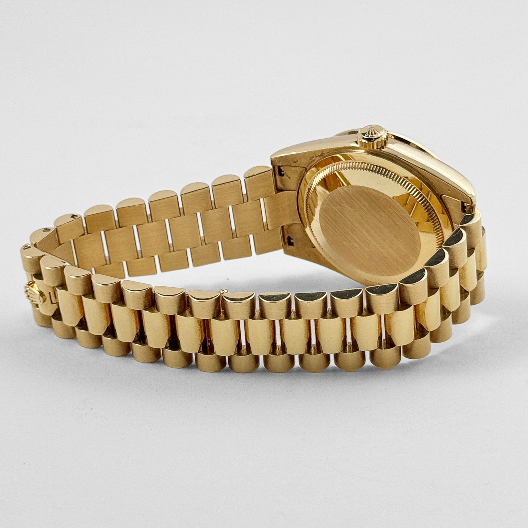 Rolex Day-Date 36 118398BR Yellow Gold Diamond Bezel Champagne Diamond Dial