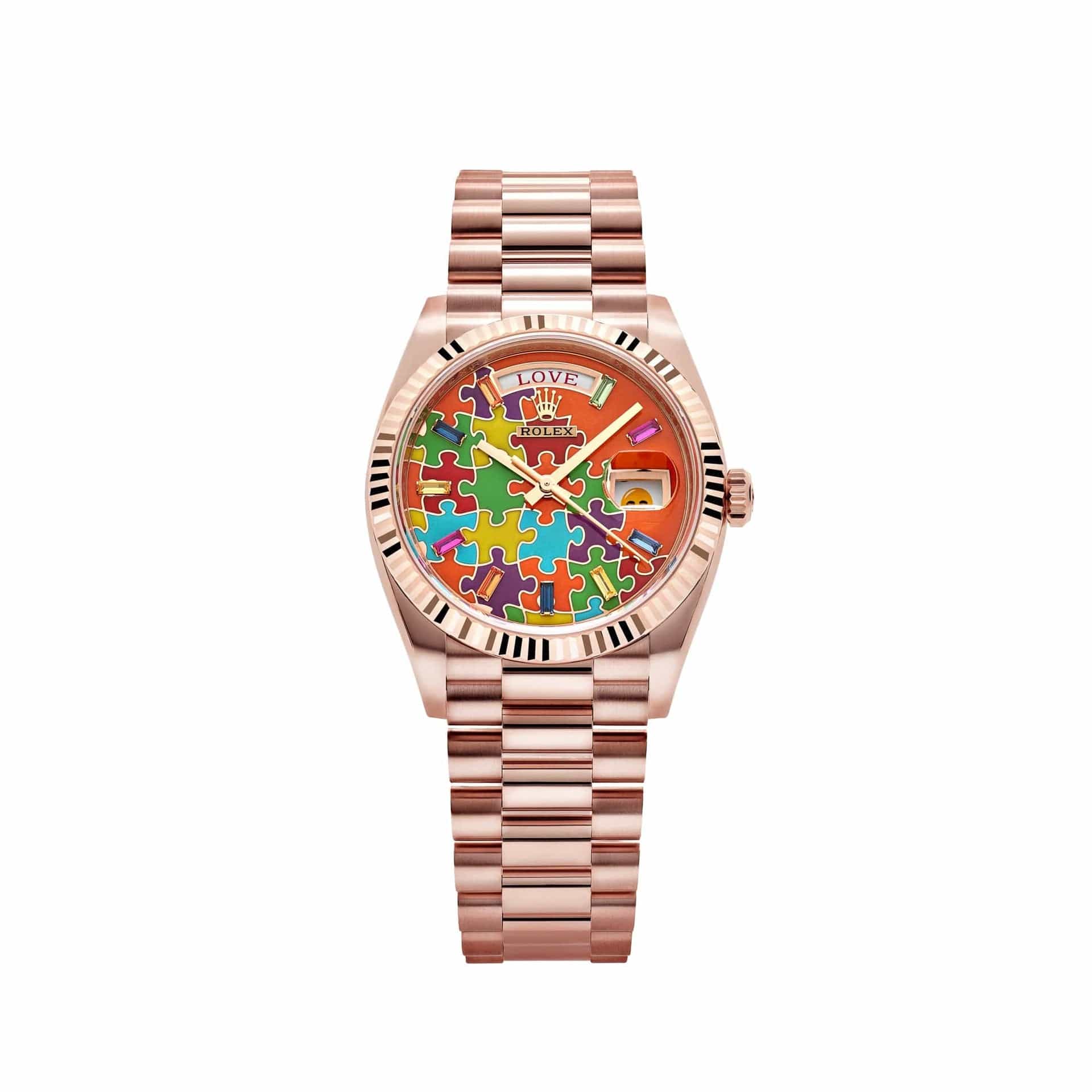 Rolex Day-Date 36 128235 'Emoji Puzzle' Rose Gold (2025)