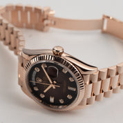 Rolex Day-Date 36 128235 Rose Gold Brown Ombre Diamond Dial (2022)