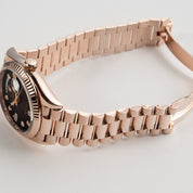 Rolex Day-Date 36 128235 Rose Gold Brown Ombre Diamond Dial (2022)