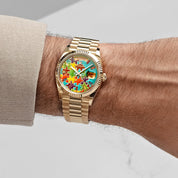 Rolex Day-Date 36 128238 'Emoji Puzzle' Yellow Gold