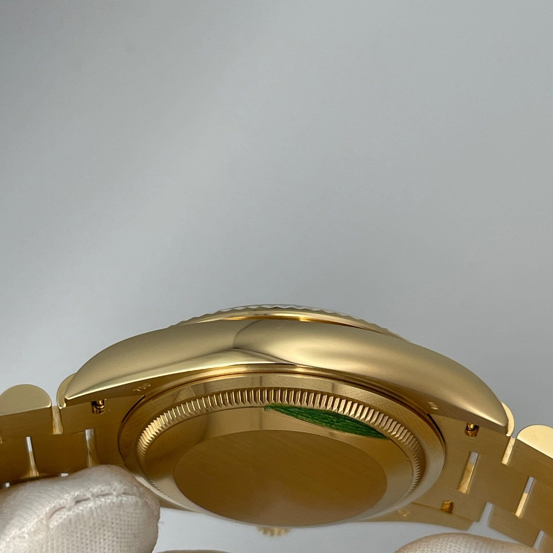 Luxury Watch Rolex Day-Date 36 Yellow Gold Champagne Diamond Dial 128238 Wrist Aficionado