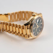 Rolex Day-Date 36 128238 Yellow Gold Green Diamond Baguette Dial (2025)