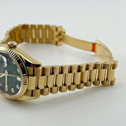 Rolex Day-Date 36 128238 Yellow Gold Green Diamond Dial (2025)