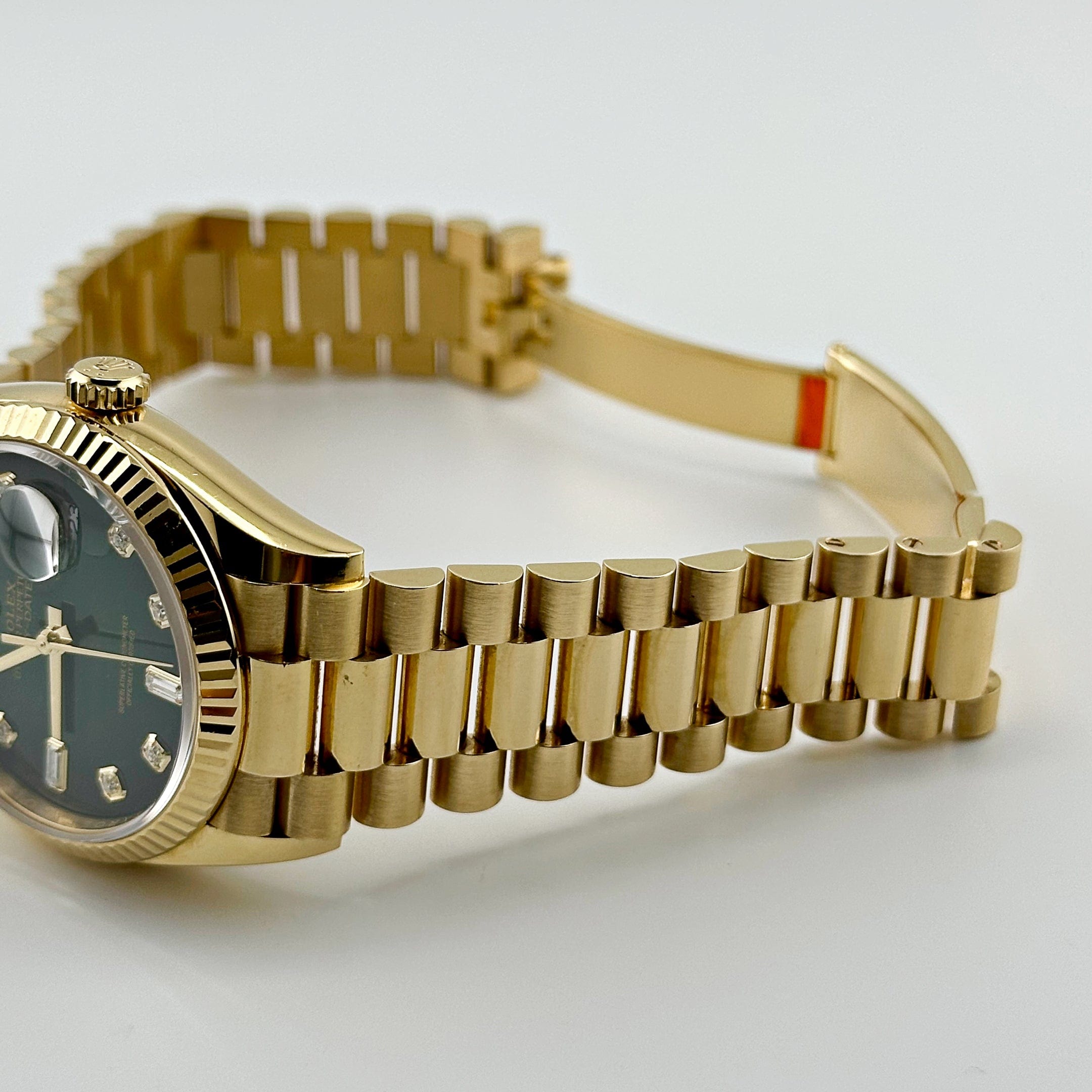 Rolex Day-Date 36 128238 Yellow Gold Green Diamond Dial (2025)